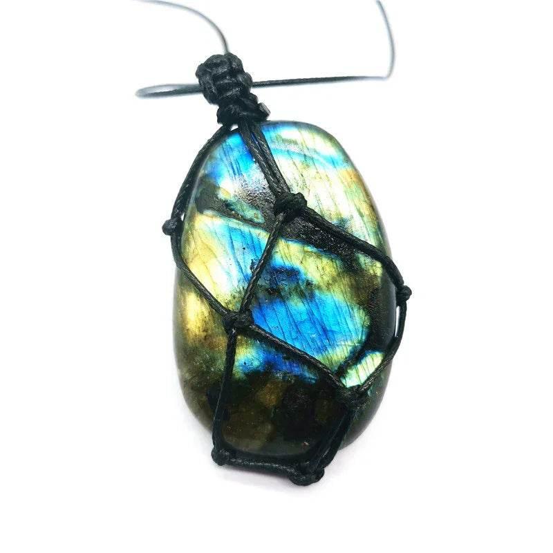 Natural Labradorite Moonstone Pendant Necklace - ZA-Zola