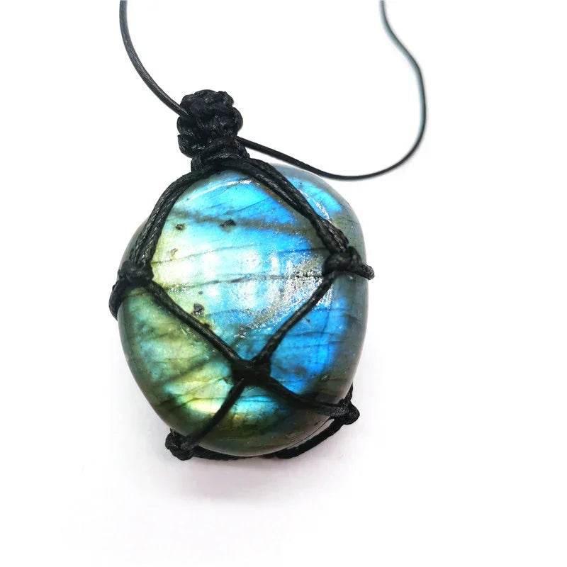 Natural Labradorite Moonstone Pendant Necklace - ZA-Zola