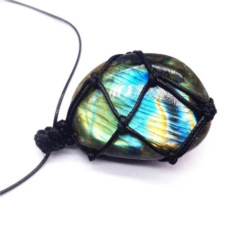 Natural Labradorite Moonstone Pendant Necklace - ZA-Zola