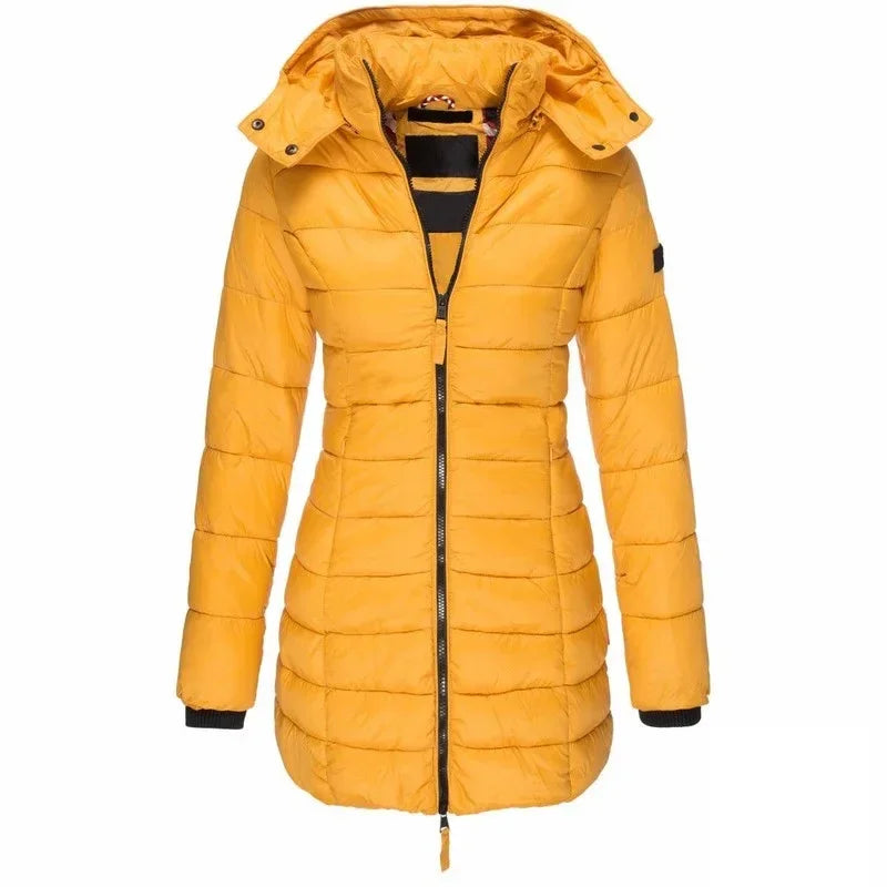 ZA-Zola Mid Length Quilted Jacket Women Slim Fit Winter - ZA-Zola