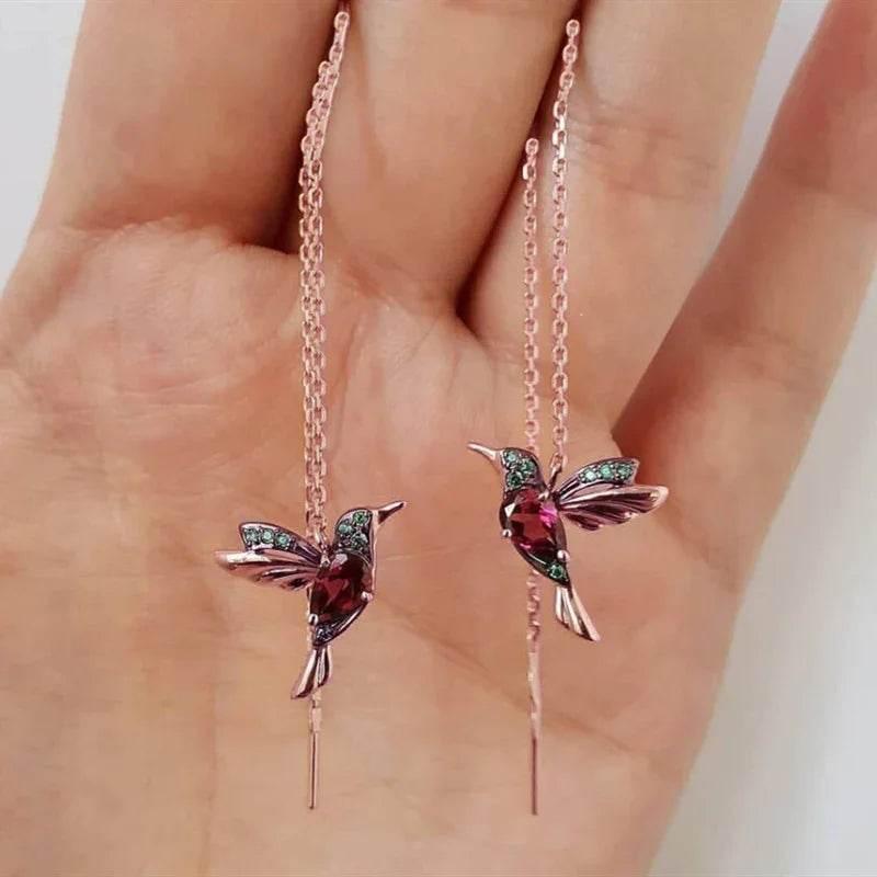 Vintage Bird Earrings – Elegant Animal-Inspired Glam - ZA-Zola