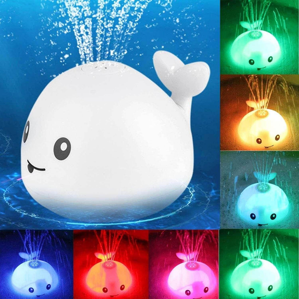 Electric Whale Bath Toy with Light & Water Spray - ZA-Zola