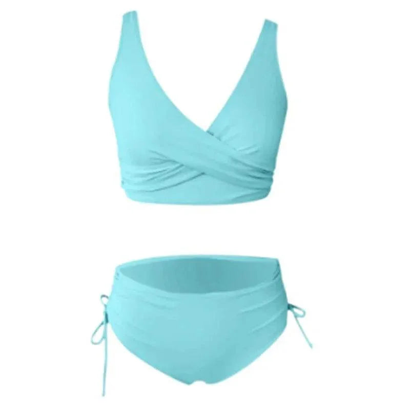Sexy High Waist Bikini with Rope Detail - ZA-Zola