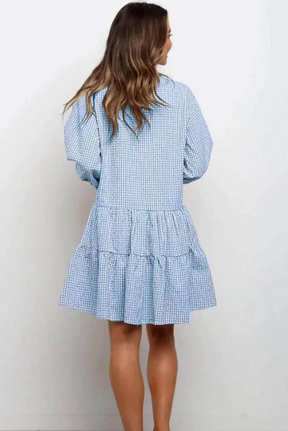 V-Neck Plaid Midi Dress – Summer Style for Women - ZA-Zola