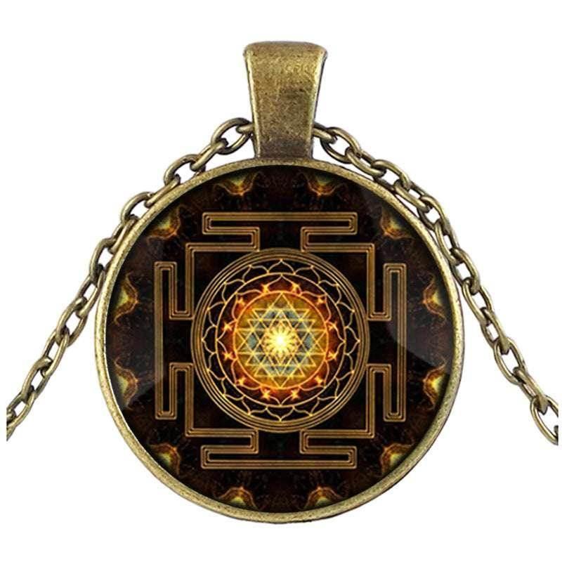 Sri Lanka Yantra Pendant Necklace – Mystical Charm - ZA-Zola