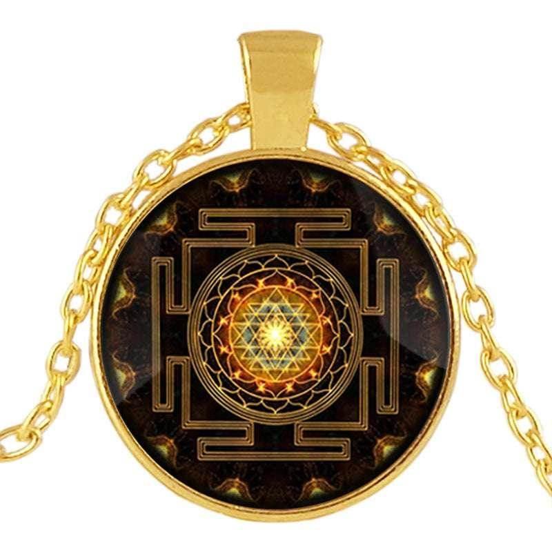 Sri Lanka Yantra Pendant Necklace – Mystical Charm - ZA-Zola
