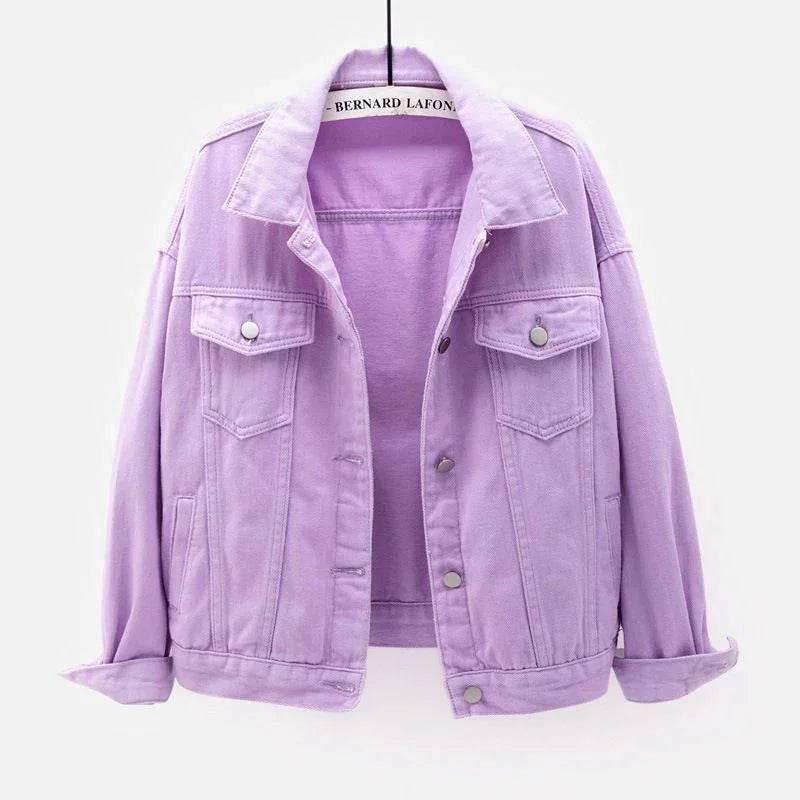 Women'S Plus Size Denim Jacket White - ZA-Zola