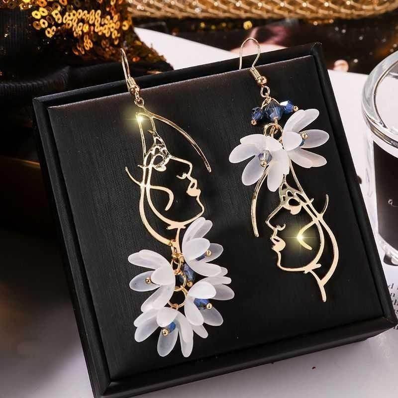 Statement Earrings – Red Rose Tassel Floral Drop - ZA-Zola