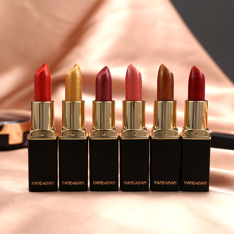 Handaiyan Metallic Color Changing Lipstick | Shiny Gilt Finish