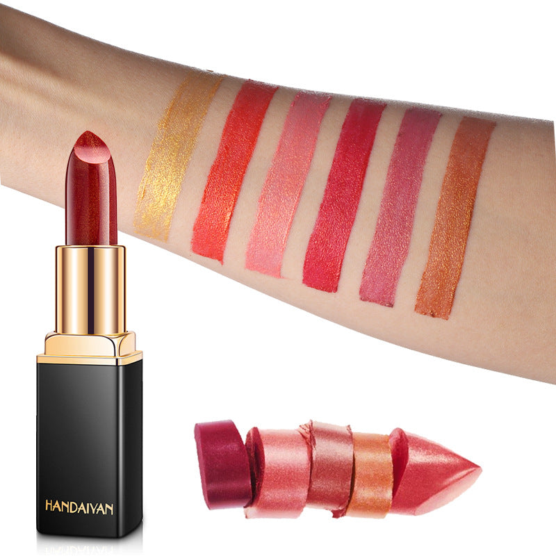 Handaiyan Metallic Color Changing Lipstick | Shiny Gilt Finish