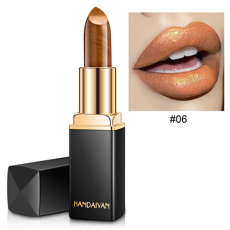 Handaiyan Metallic Color Changing Lipstick | Shiny Gilt Finish