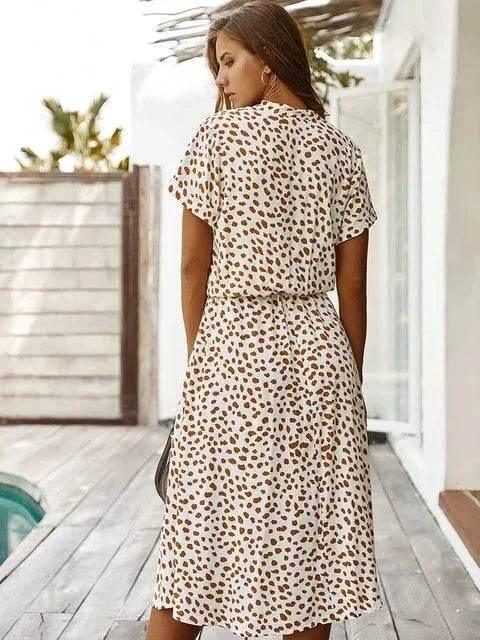Printed Vacation Cake Skirt Maxi Dress - ZA-Zola