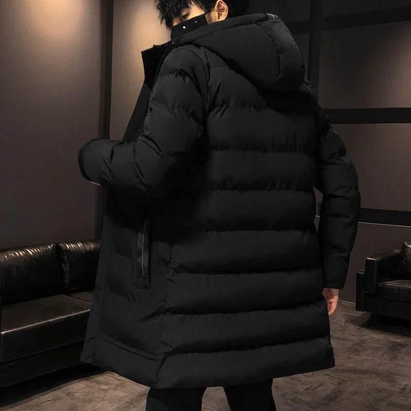 Men's Mid-Length Down Jacket – Warm, Stylish, Cotton Coat - ZA-Zola