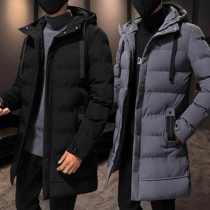 Men's Mid-Length Down Jacket – Warm, Stylish, Cotton Coat - ZA-Zola