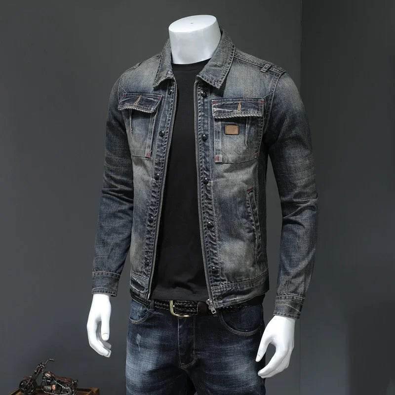 Men's Plus Size Denim Jacket - Stylish & Durable - ZA-Zola