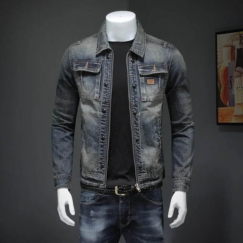 Men's Plus Size Denim Jacket - Stylish & Durable - ZA-Zola