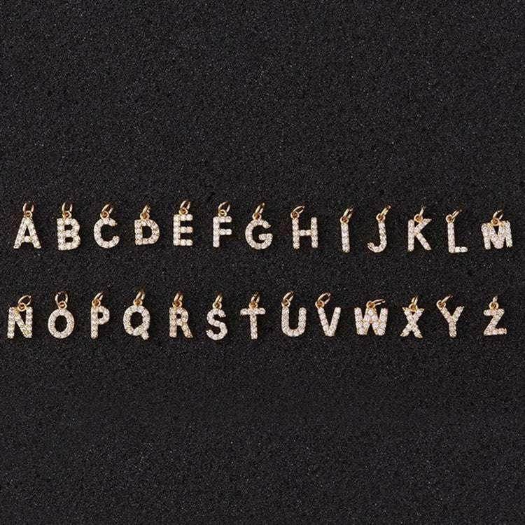 Trendy European & American Zircon Letter Anklet – Stylish Jewelry - ZA-Zola