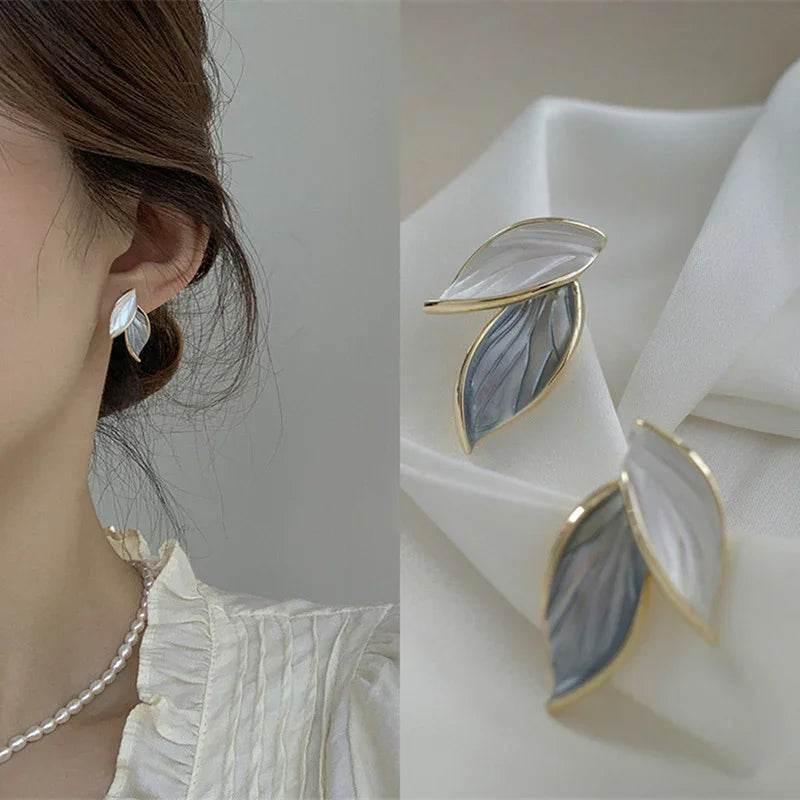 Wind Leaf Earrings – Korean High-End Style - ZA-Zola