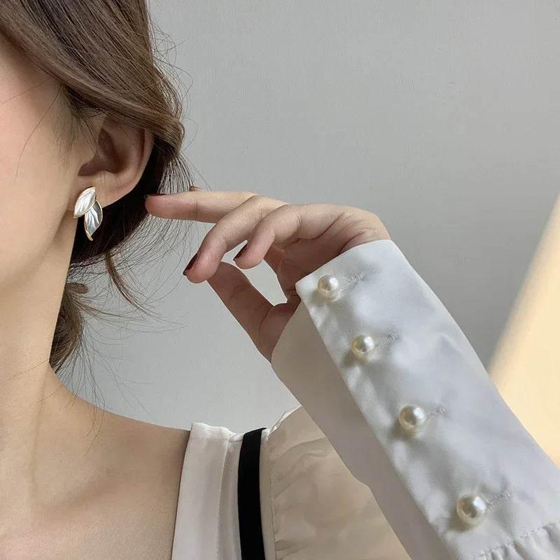 Wind Leaf Earrings – Korean High-End Style - ZA-Zola