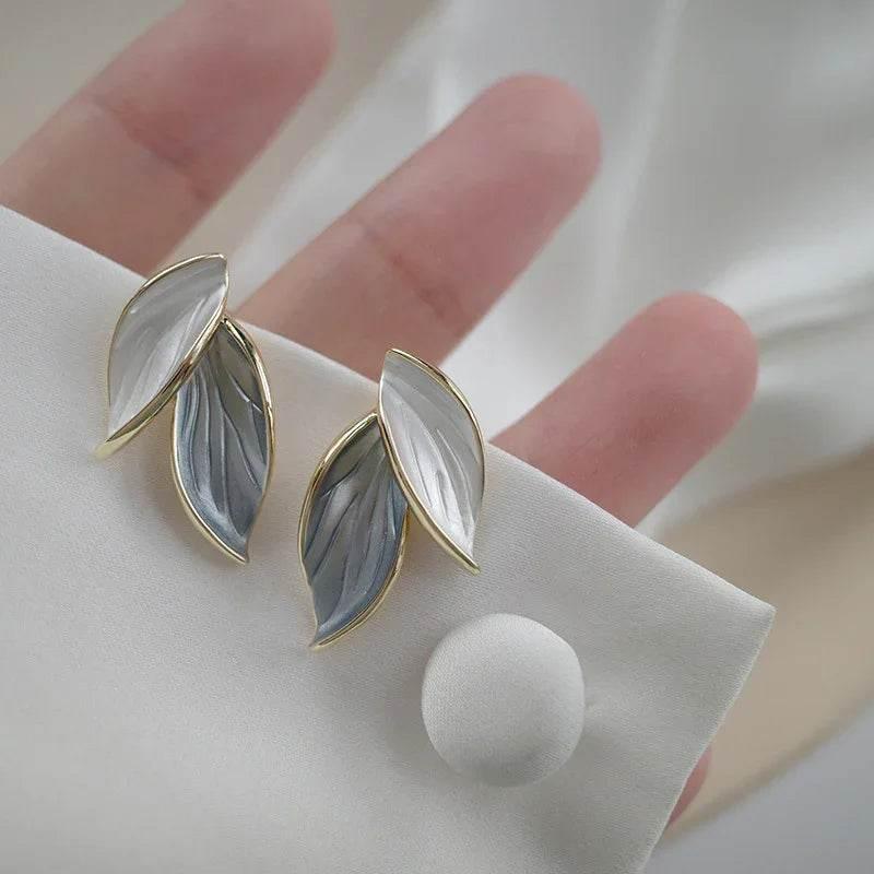 Wind Leaf Earrings – Korean High-End Style - ZA-Zola