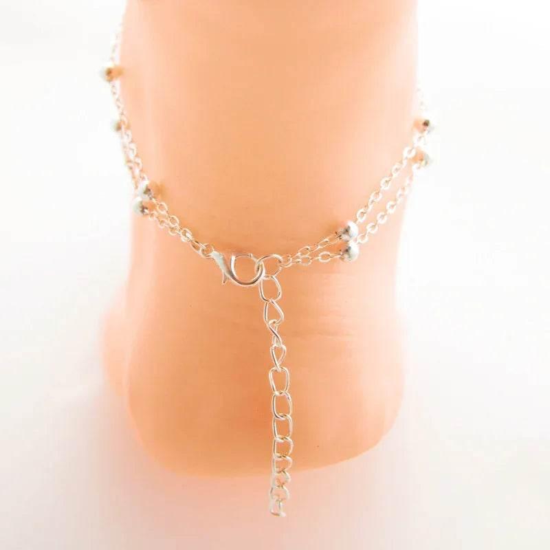 Double-Layer Pearl 8-Shaped Women's Anklet - ZA-Zola