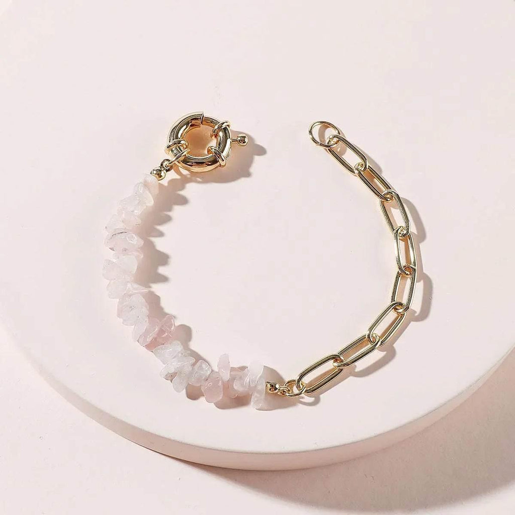 Amethyst Rough Stone Crystal Chain Bracelet - ZA-Zola