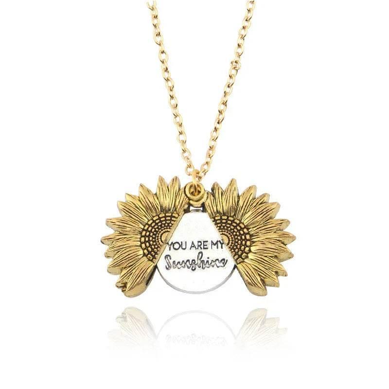 You Are My Sunshine Sunflower Pendant Necklace - ZA-Zola