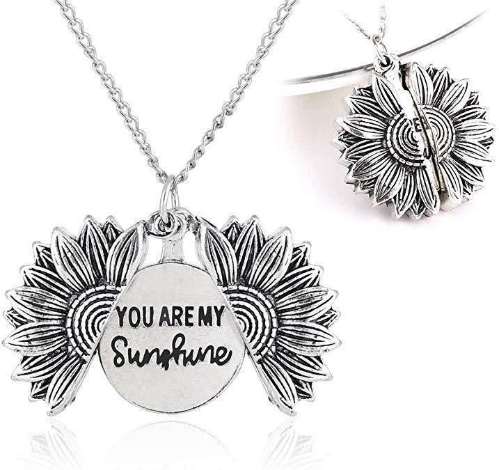 You Are My Sunshine Sunflower Pendant Necklace - ZA-Zola
