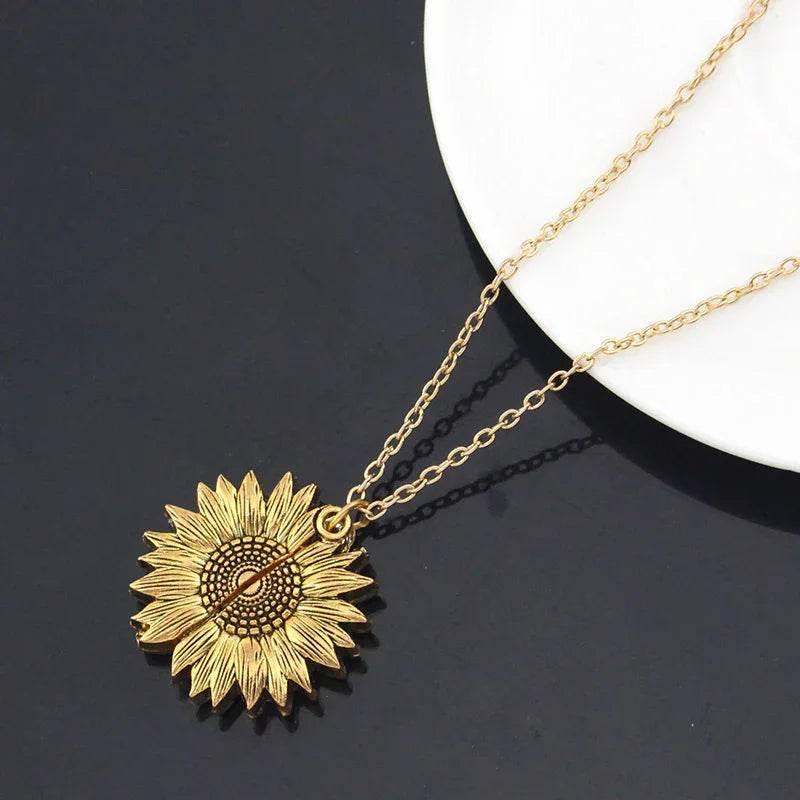 You Are My Sunshine Sunflower Pendant Necklace - ZA-Zola