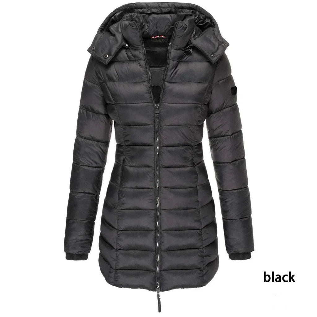 ZA-Zola Mid Length Quilted Jacket Women Slim Fit Winter - ZA-Zola