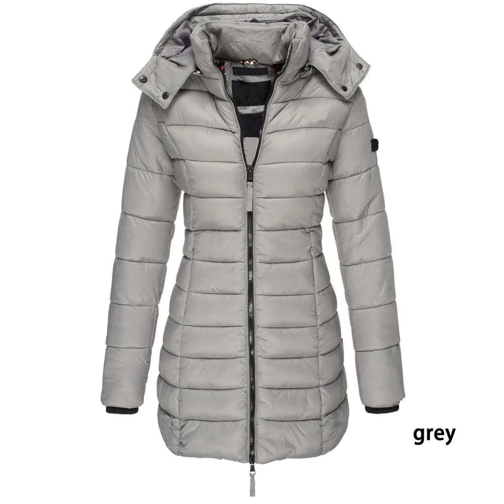 ZA-Zola Mid Length Quilted Jacket Women Slim Fit Winter - ZA-Zola