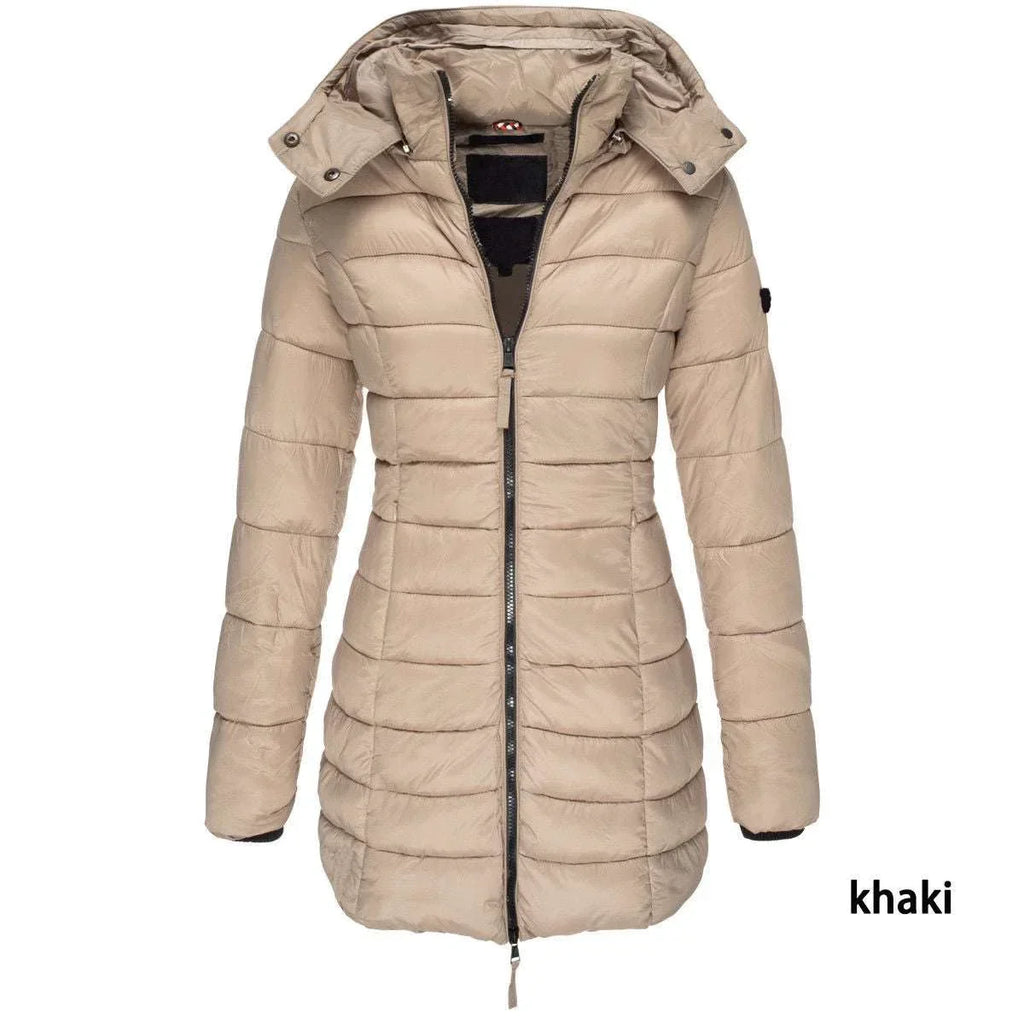 ZA-Zola Mid Length Quilted Jacket Women Slim Fit Winter - ZA-Zola