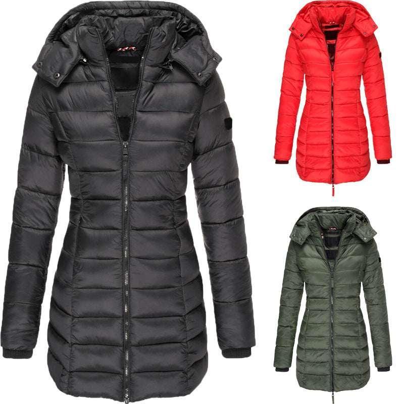 ZA-Zola Mid Length Quilted Jacket Women Slim Fit Winter - ZA-Zola