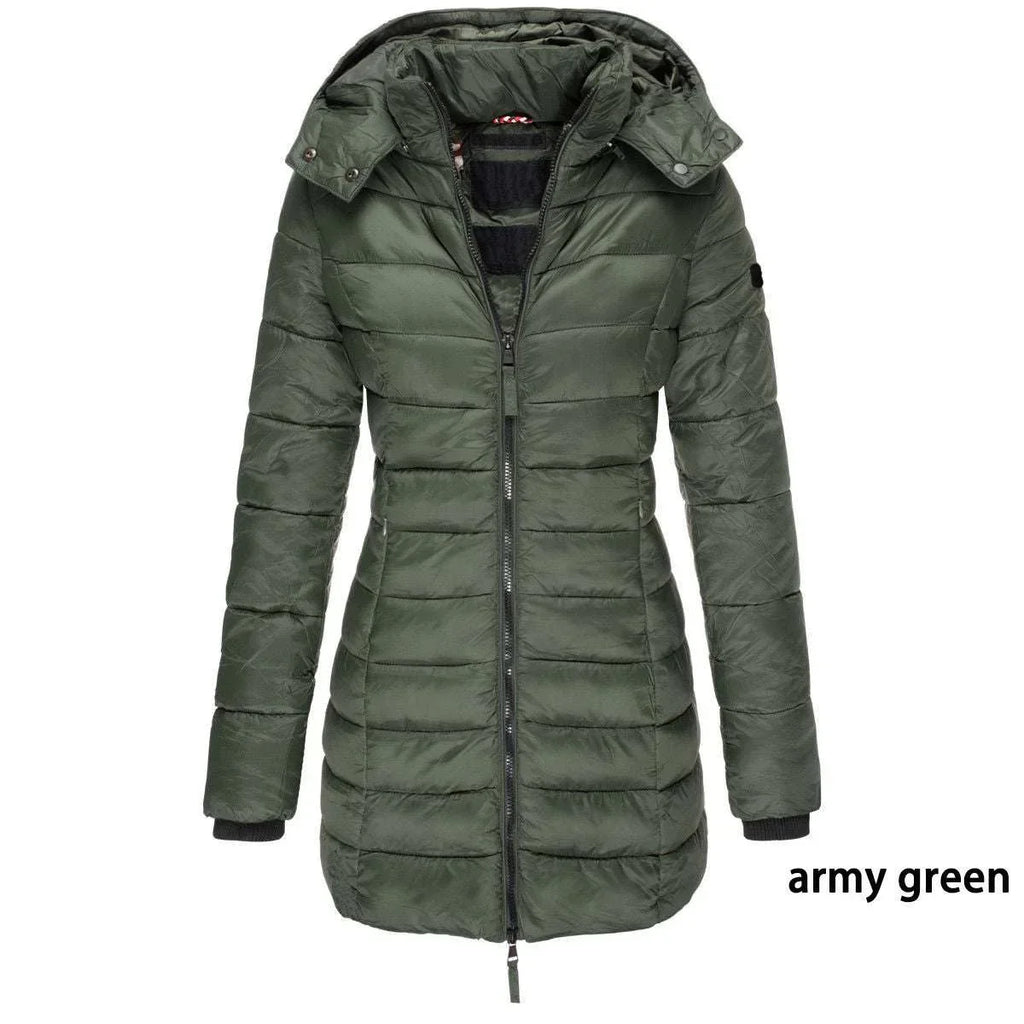 ZA-Zola Mid Length Quilted Jacket Women Slim Fit Winter - ZA-Zola