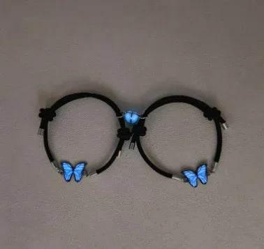Glow-in-Dark Butterfly Necklace Bracelet Set - ZA-Zola