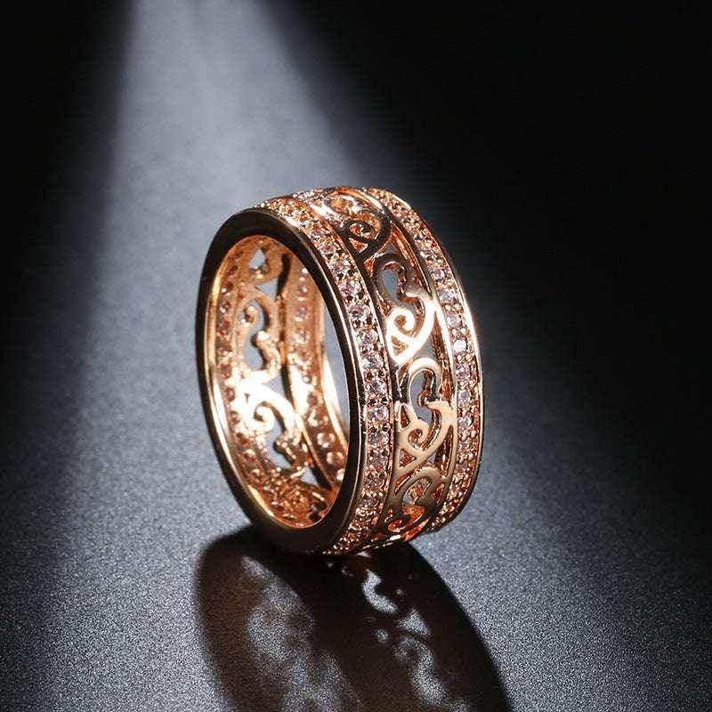 Double Row Natural Zircon Ring for Women - ZA-Zola