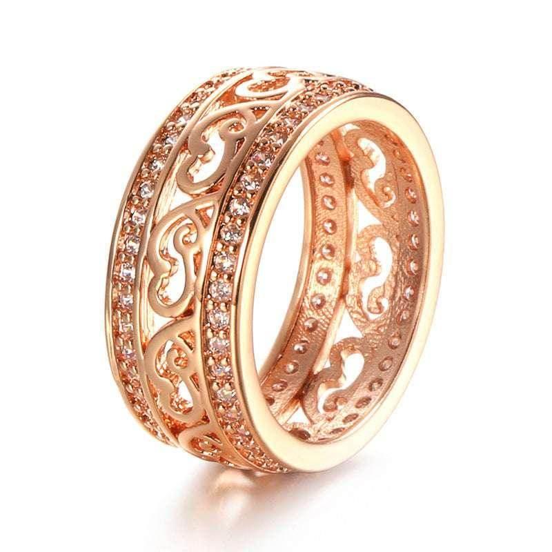 Double Row Natural Zircon Ring for Women - ZA-Zola
