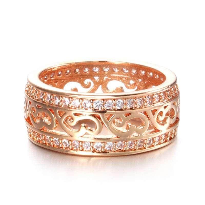 Double Row Natural Zircon Ring for Women - ZA-Zola