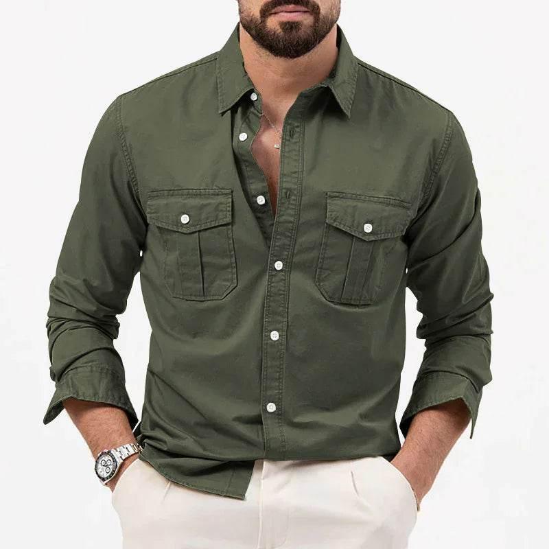 Men's Multi-Pocket Casual Long Sleeve Shirt - ZA-Zola - ZA-Zola