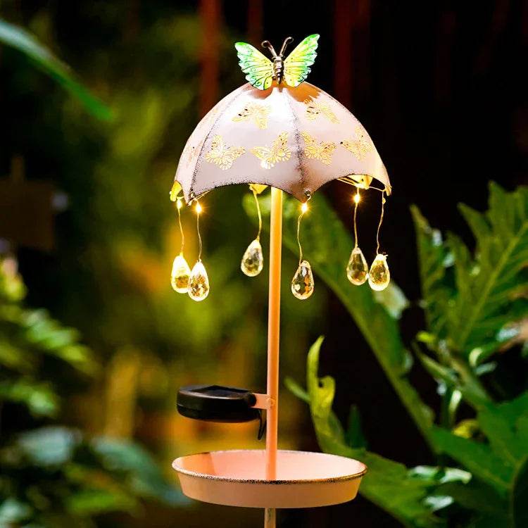 Wrought Iron Solar Bird Feeder Lamp | Garden Lighting - ZA-Zola