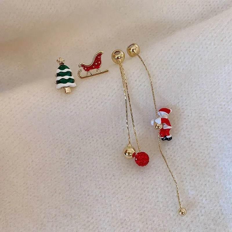 Santa Claus Tassel Earrings - Festive Xmas Jewelry Gift - ZA-Zola
