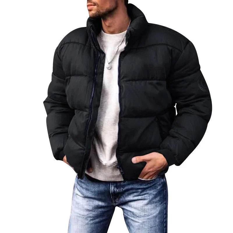 Men's Stand-Up Collar Down Jacket – Stylish, Warm, Cotton-Padded - ZA-Zola