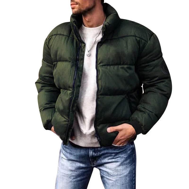 Men's Stand-Up Collar Down Jacket – Stylish, Warm, Cotton-Padded - ZA-Zola