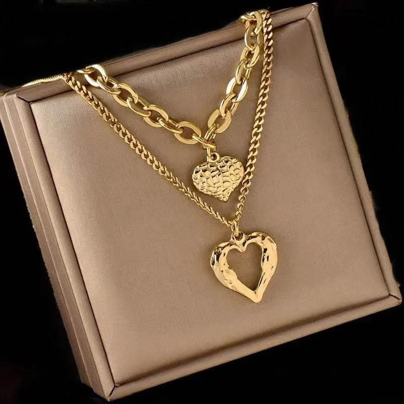 Titanium Steel Angel Wings Love Necklace for Women - ZA-Zola
