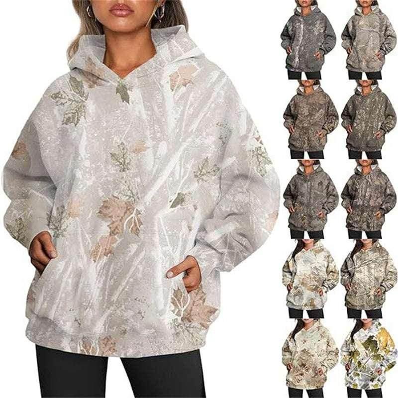 Women's Camouflage Hoodie – Oversized & Stylish! - ZA-Zola