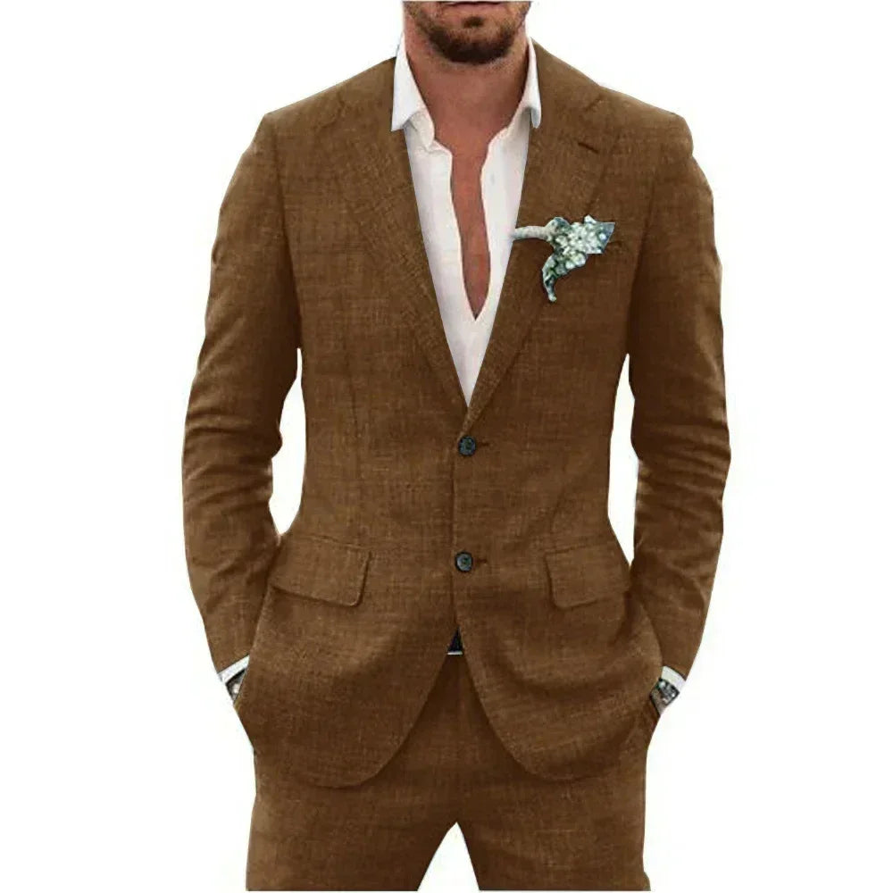 Men’s Two-piece Suit – Casual Slim Fit Daily Set - ZA-Zola