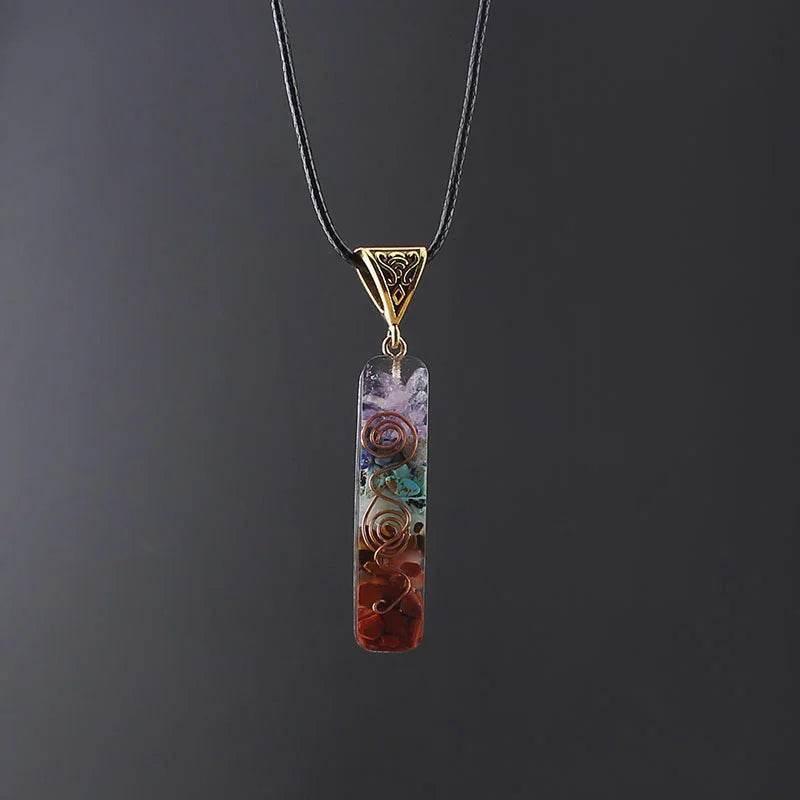 Gravel Seven Chakra Spirit Pendant Necklace - ZA-Zola
