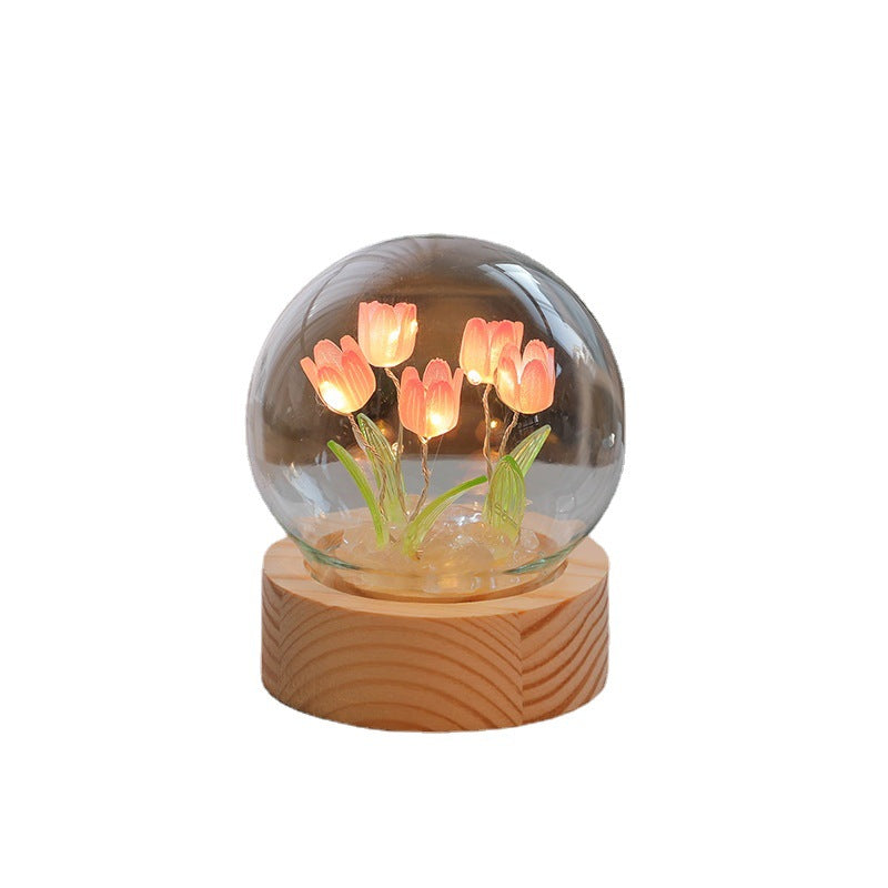 Artificial Tulip Night Light | DIY LED Bedside Flower Lamp