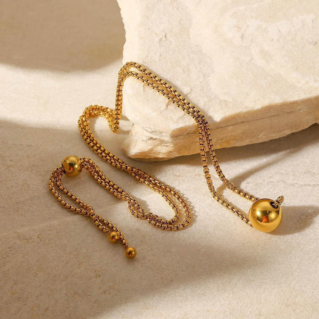 Pull-out 18K Gold Stainless Steel Necklace - Shop Now 18K Gold Necklace - ZA-Zola