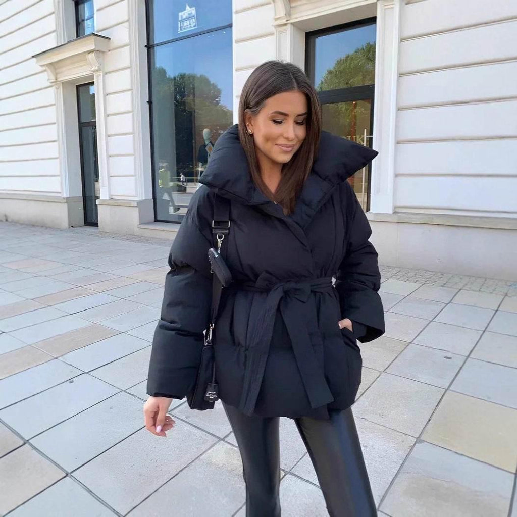 Warm and Loose Cotton Coat for Women | Solid Color Street Fashion - ZA-Zola